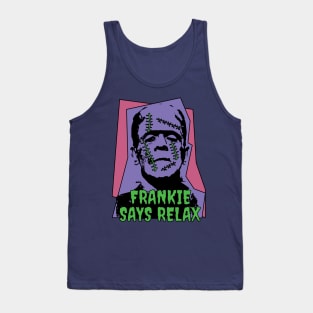 Frankie Say Relax Frankenstein Monster Funny 80s Tank Top